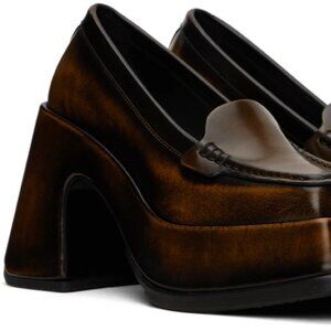 Eyty’s Ruby Platform Loafers Amber Leather Size 36 (US 6)